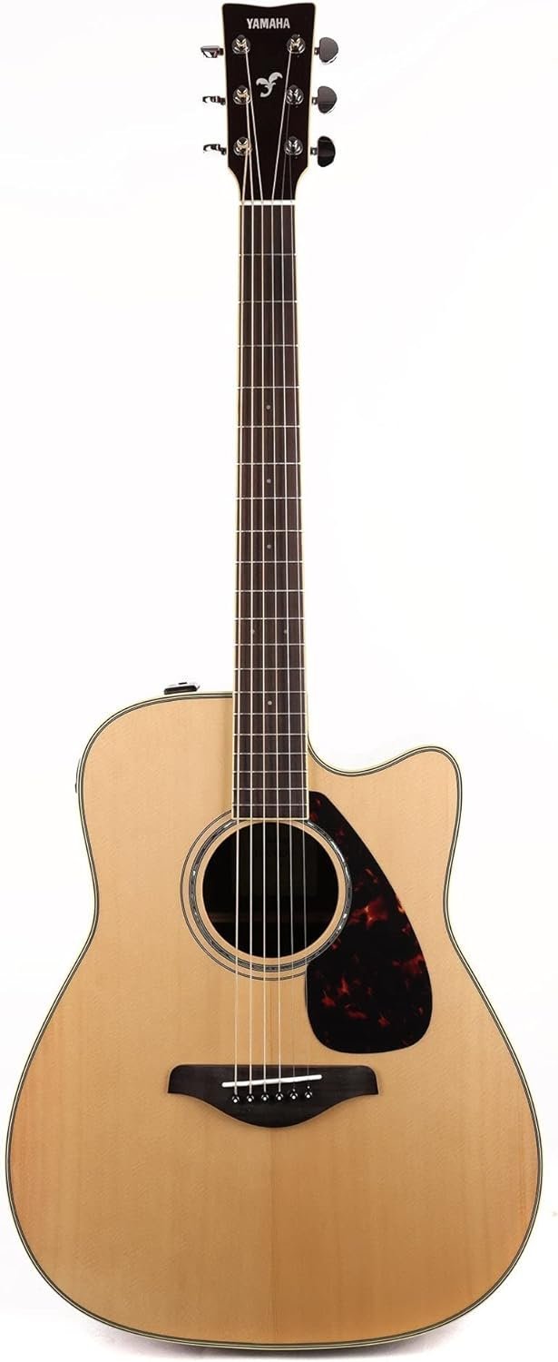 Yamaha FGX830C Solid Top Cutaway Acoustic-Electric Guitar, Natural