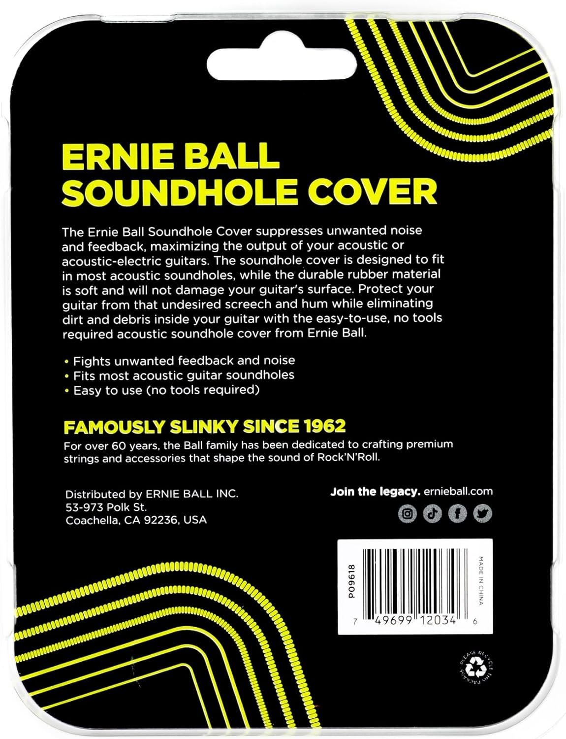 Ernie Ball Acoustic Sound Hole Cover (P09618)