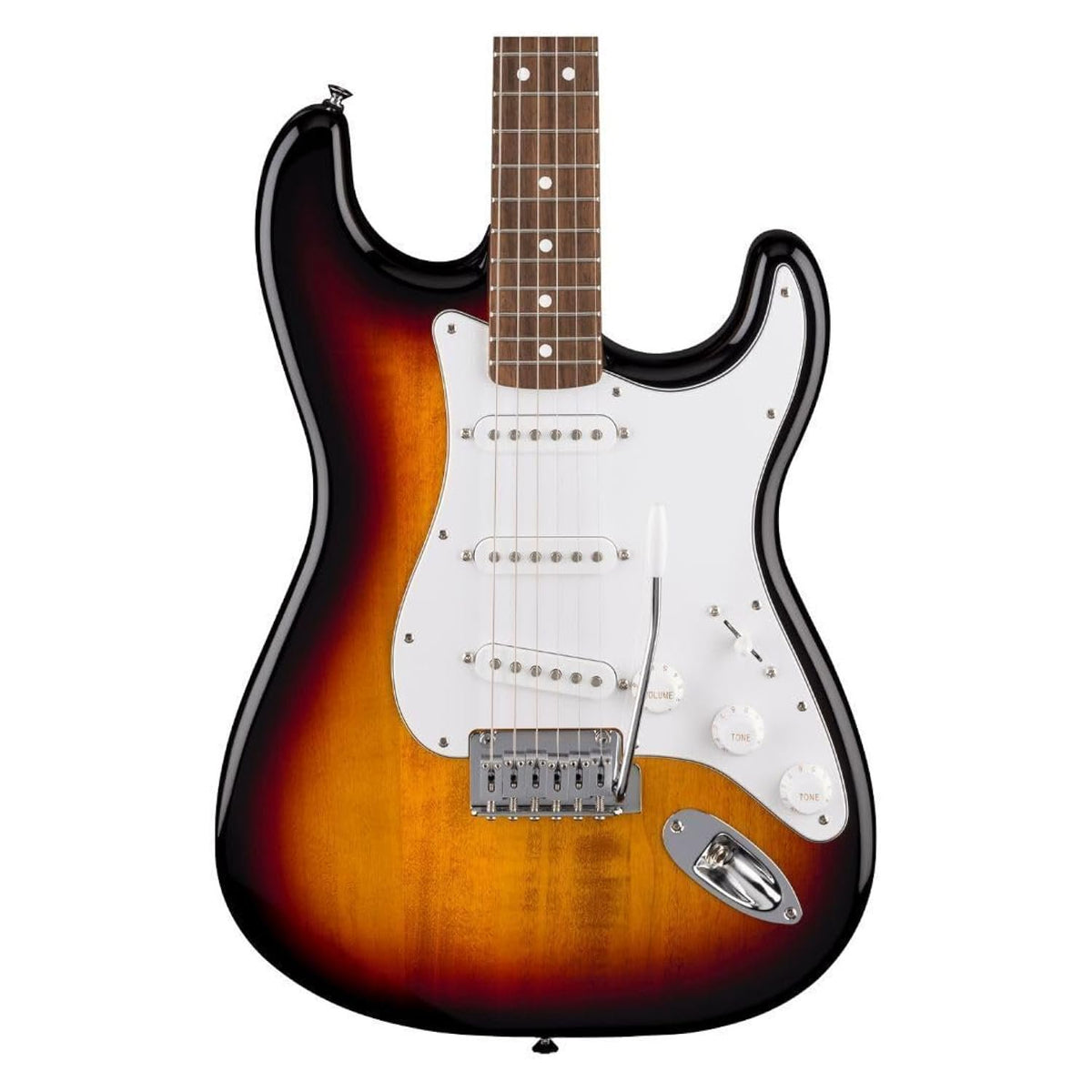 Fender Standard Stratocaster, Laurel Fingerboard, White Pickguard, 3-Color Sunburst