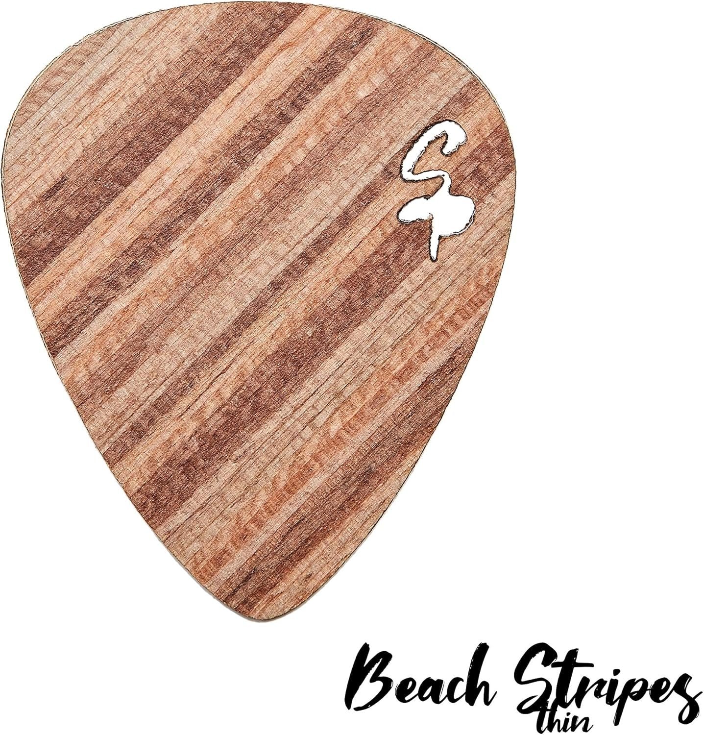 Stickpick | Set of 7 flexible guitar picks made of real wood | For electric, acoustic and bass guitars in various strengths | In aluminum can | Sustainably manufactured | Made in Germany
