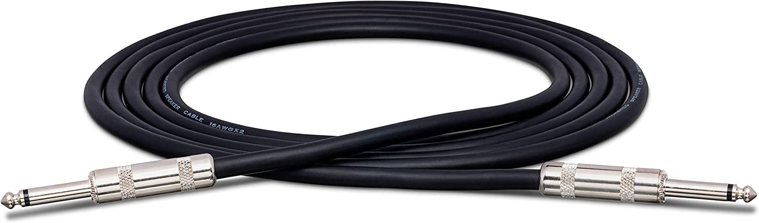 Hosa SKJ-605 1/4" TS to 1/4" TS Speaker Cable, 5 Feet