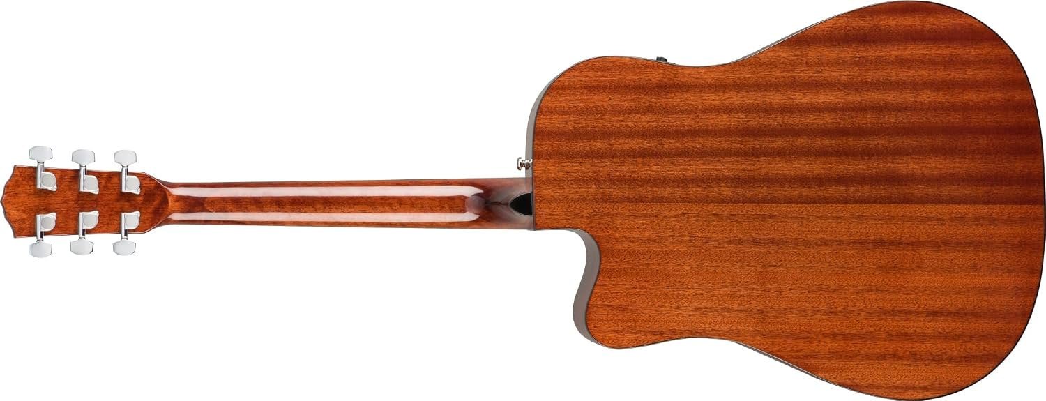 Fender CD-60SCE All-Mahogany Dreadnought Cutaway Acoustic Electric Guitar, with 2-Year Warranty, Fishman Pickup and Preamp System, Natural