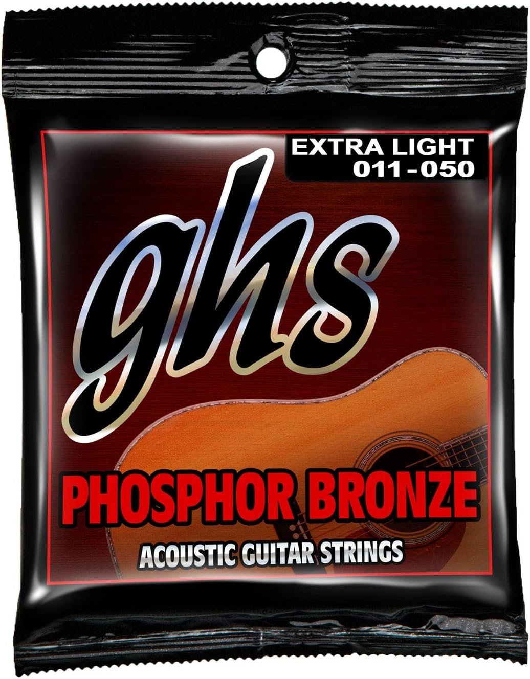 GHS Strings S315 Phosphor Bronze, Acoustic Guitar Strings, Extra Light (11-50)