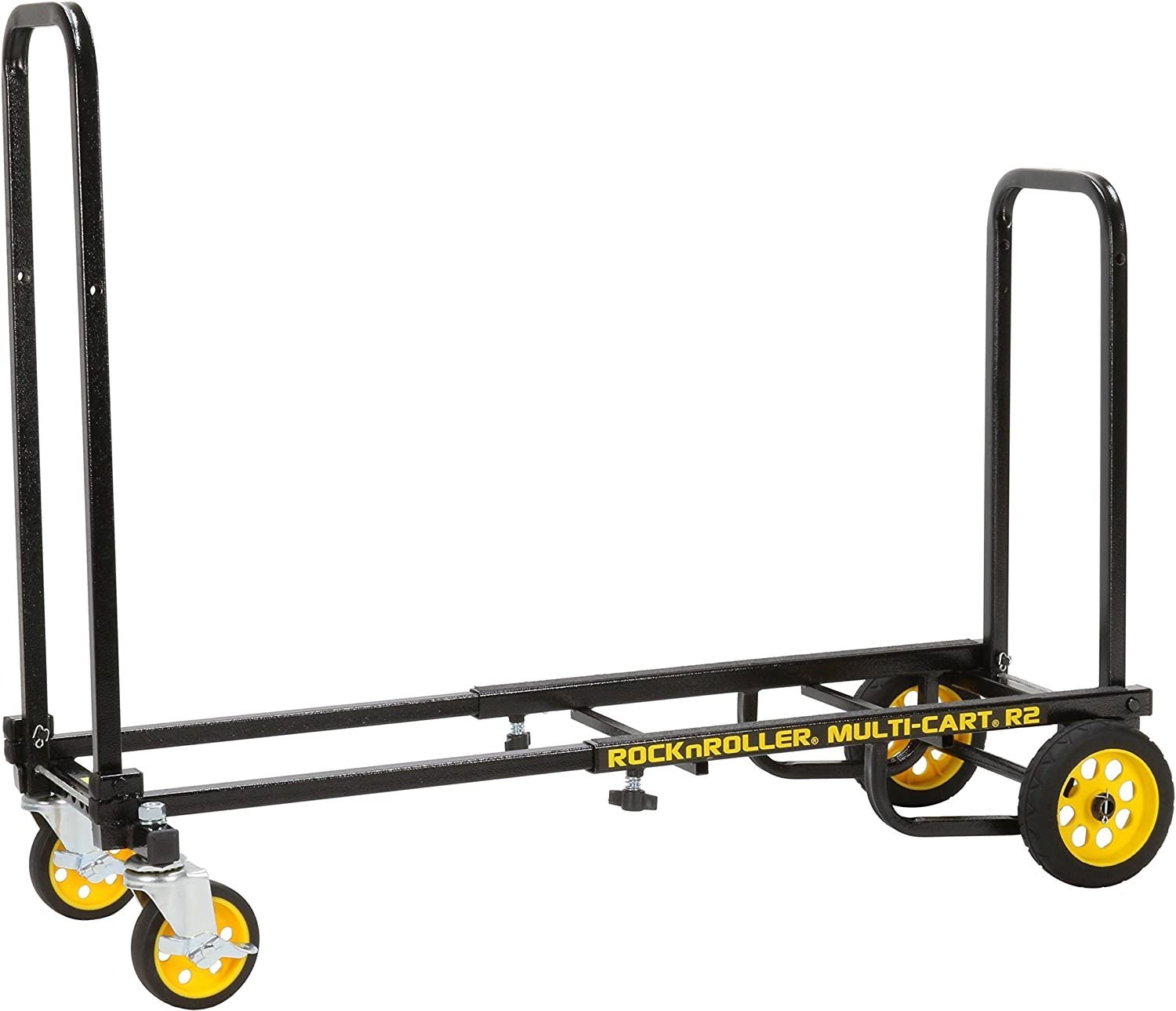 Rock-N-Roller R2RT (Micro) 8-in-1 Folding Multi-Cart/Hand Truck/Dolly/Platform Cart/26" to 39" Telescoping Frame/350 lbs. Load Capacity, Black
