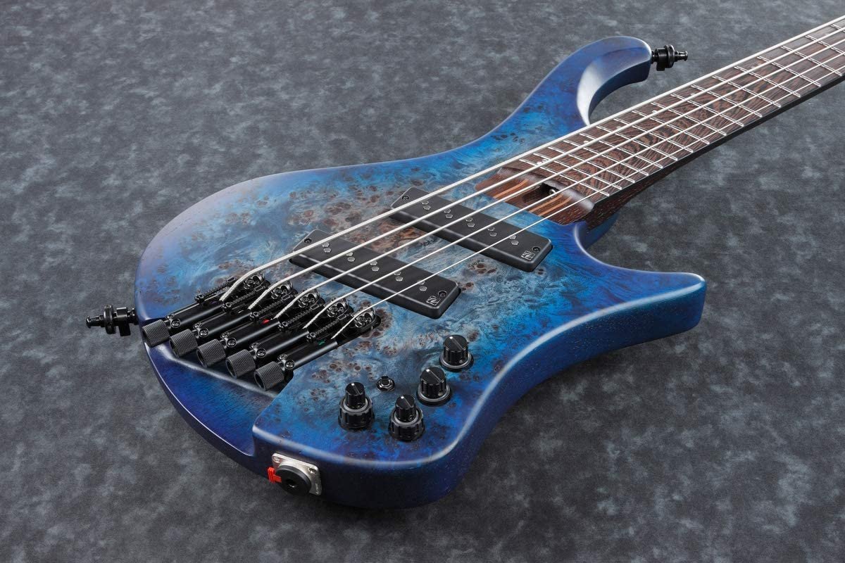 Ibanez EHB1505MS Ergonomic Headless 5-String Multiscale Bass (Pacific Blue Burst Flat)