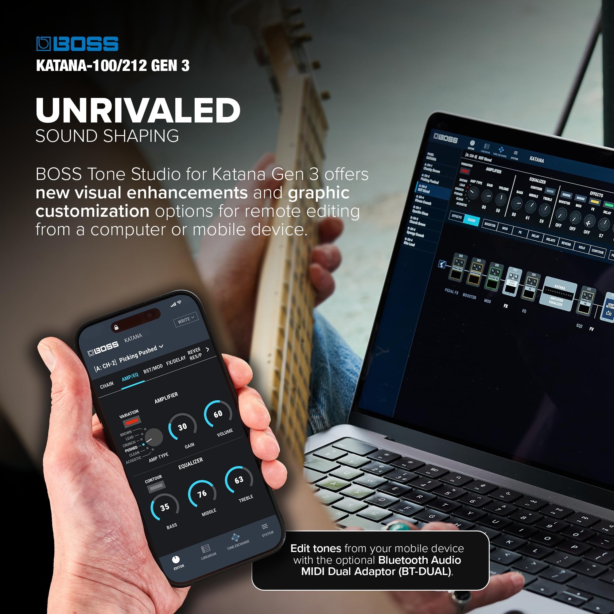 Boss Katana-100/212 Gen 3 100-watt 2 x 12-inch Combo Amplifier