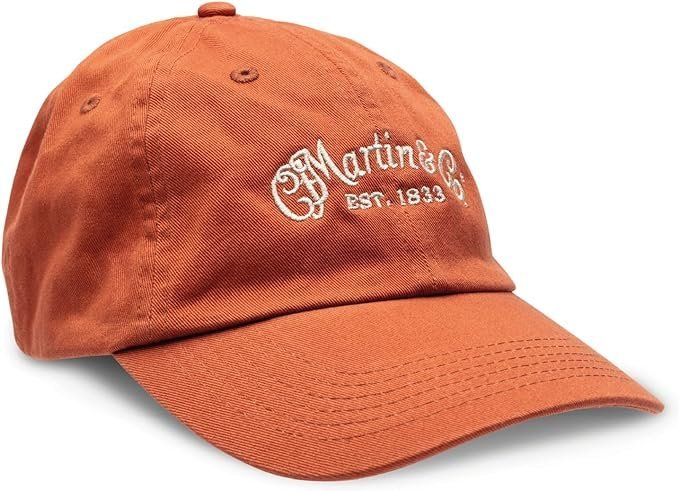 MARTIN Guitar Everyday Hat, Texas-Orange Cap, Adjustable Unisex Baseball Hat for Men and Women