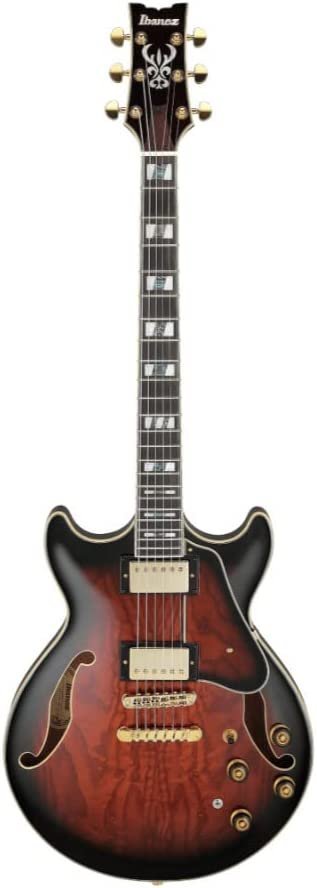 Ibanez AM Artstar 6 String Electric Guitar (Right Hand, Dark Brown Sunburst) with Hardshell Case