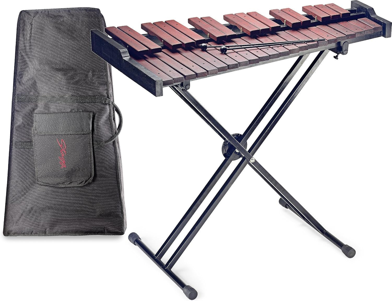 Stagg XYLO-SET 37 37-Key Xylophone with Mallets and Stand, wooden/black, -inch
