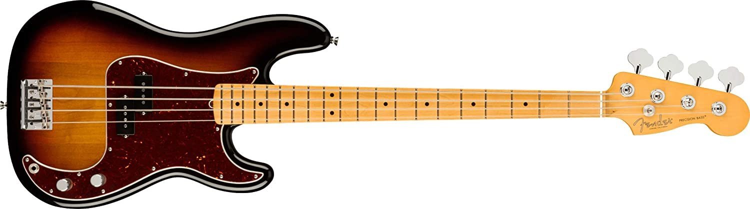 Fender American Professional II Precision Bass, 3-Color Sunburst, Maple Fingerboard