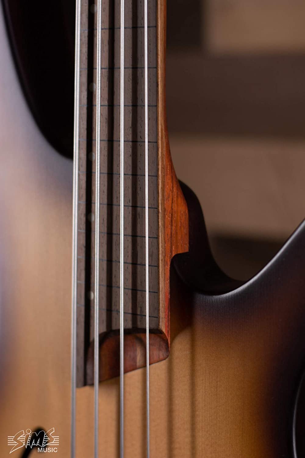 Ibanez SRH500F Fretless Acoustic-Electric Bass Guitar Flat Natural Browned Burst