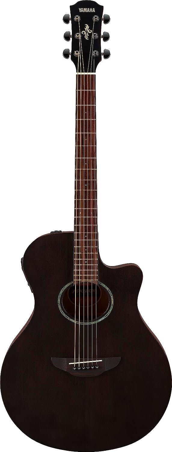 Yamaha 6 String Acoustic-Electric Guitar, Right, Smoky Black (APX600M SMB)