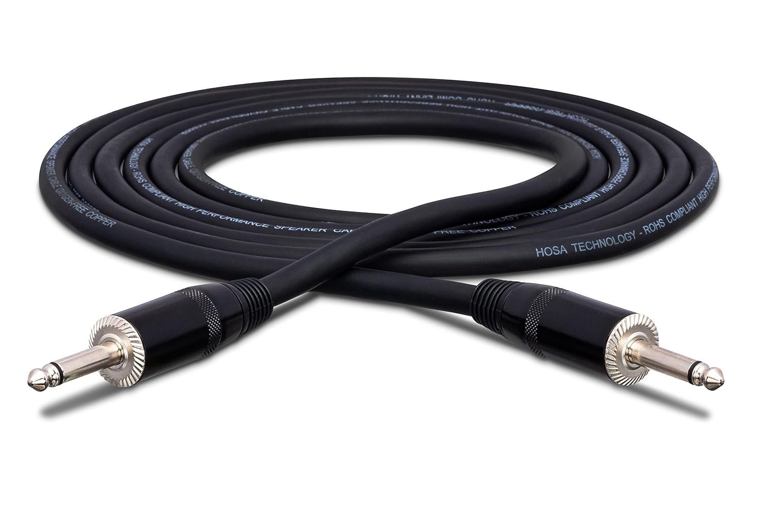 HOSA SKJ Pro Speaker Cables REAN 1/4 Inch TS - (50 Feet) (Black)