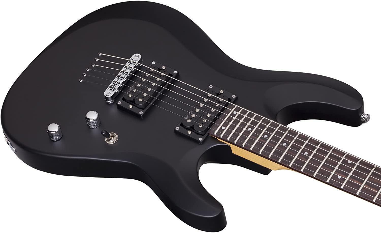 Schecter 430 C-6 Deluxe Solid-Body Electric Guitar, Satin Black