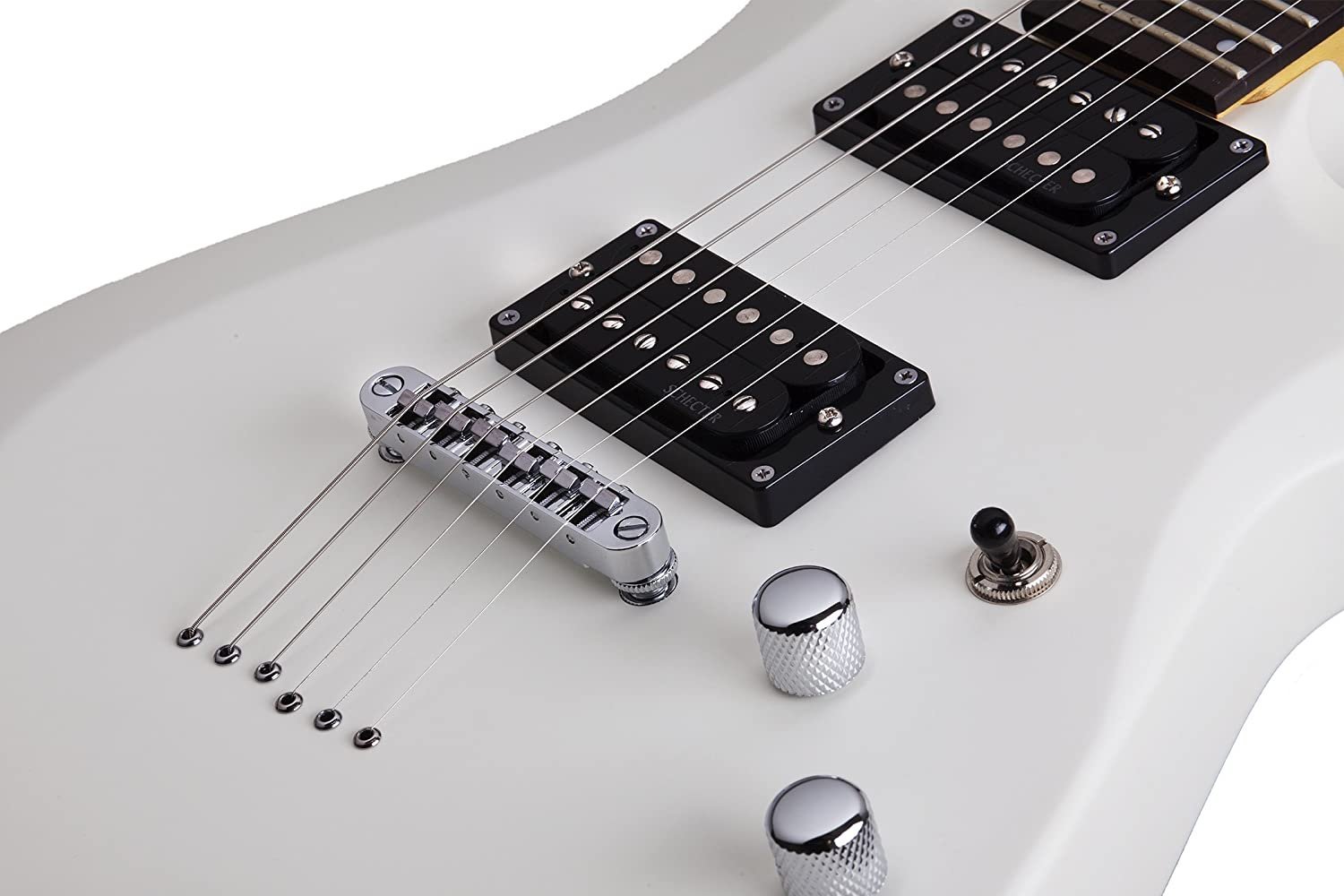 Schecter 432 C-6 Deluxe Solid-Body Electric Guitar, Satin White