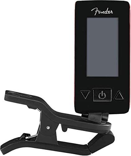 Fender Original Clip-On Tuner for Electric Guitar, Bass Guitar, Mandolin, Ukulele, Violin, and Banjo - Fiesta Red
