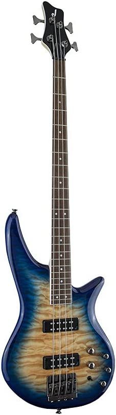 Jackson JS Series Spectra Bass JS3Q, Laurel Fingerboard, Amber Blue Burst
