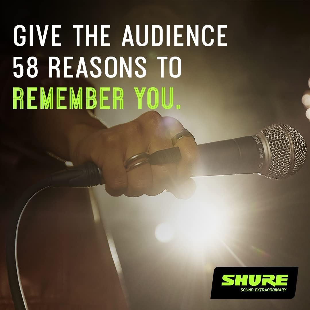 Shure SM58-LC Cardioid Dynamic Vocal Microphone
