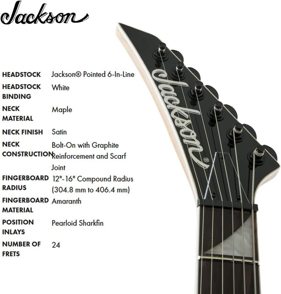 Jackson JS Series Dinky Arch Top JS22 DKA LH, , Gloss Black Electric Guitar