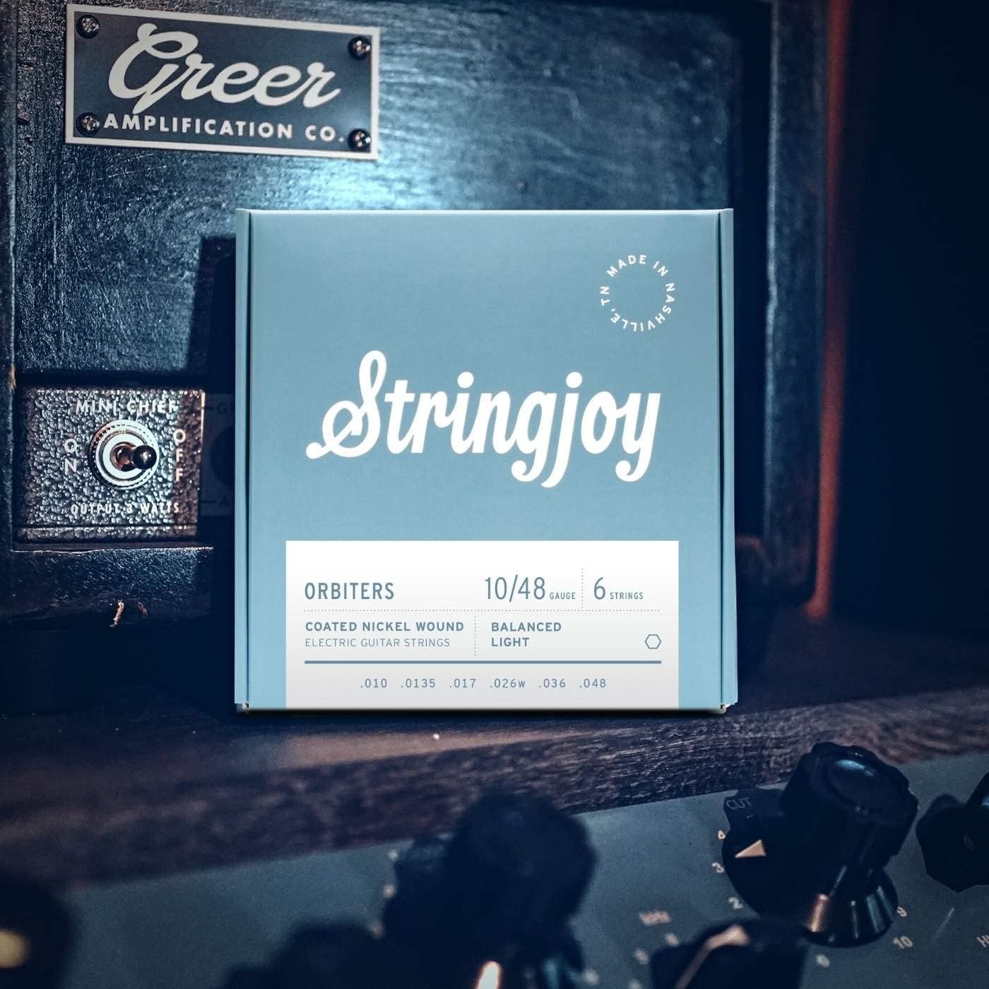 Stringjoy OR1048 Orbiters Coated Nickel Guitar Strings, (Light Gauge - 10-48)