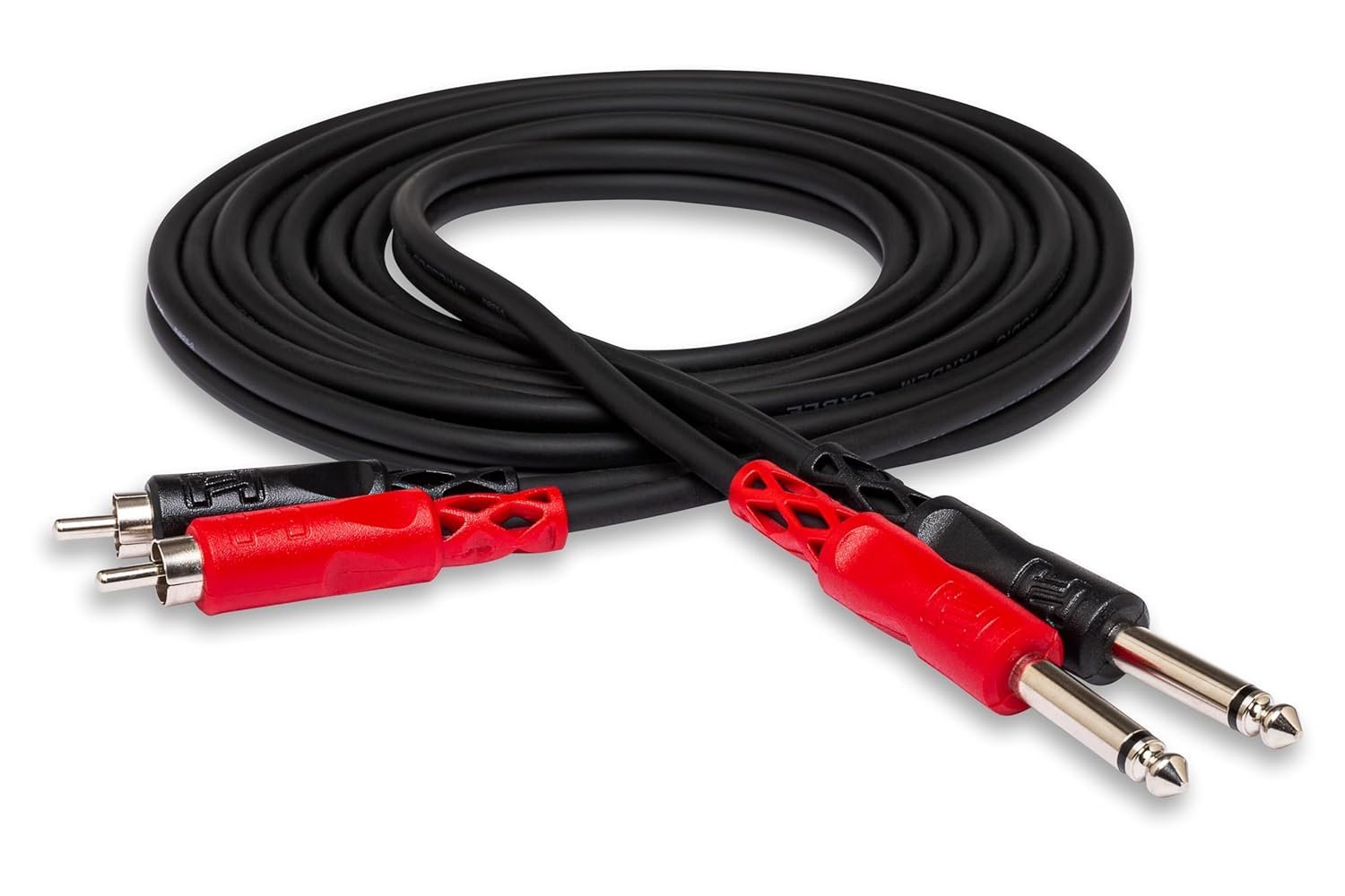 Hosa CPR-204 Dual 1/4" TS to Dual RCA Stereo Interconnect Cable, 4 Meters