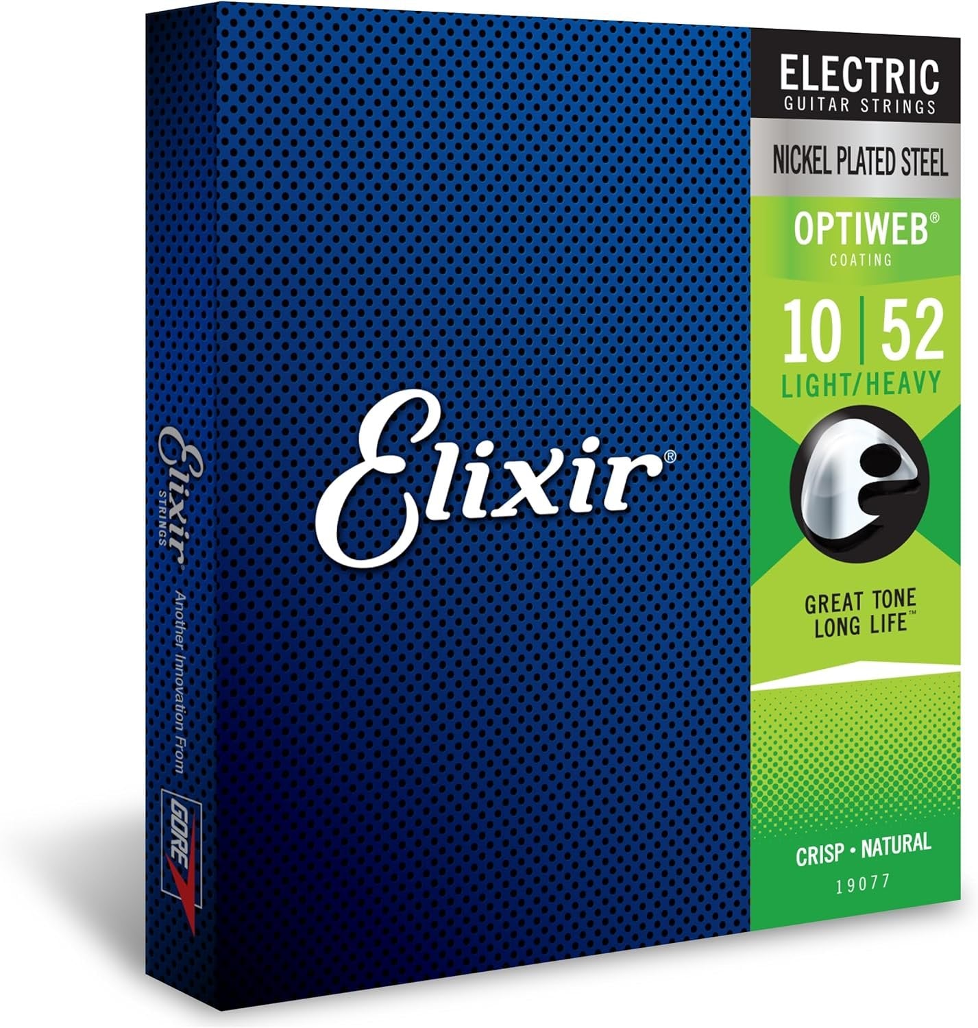 Elixir Strings 19077 Electric Guitar With Optiweb Coating, Light/Heavy (.010-.052)