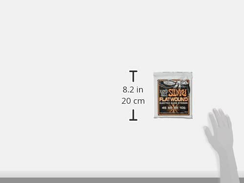 Ernie Ball Hybrid Slinky Flatwound Bass Guitar Strings, 45-105 Gauge (P02813)