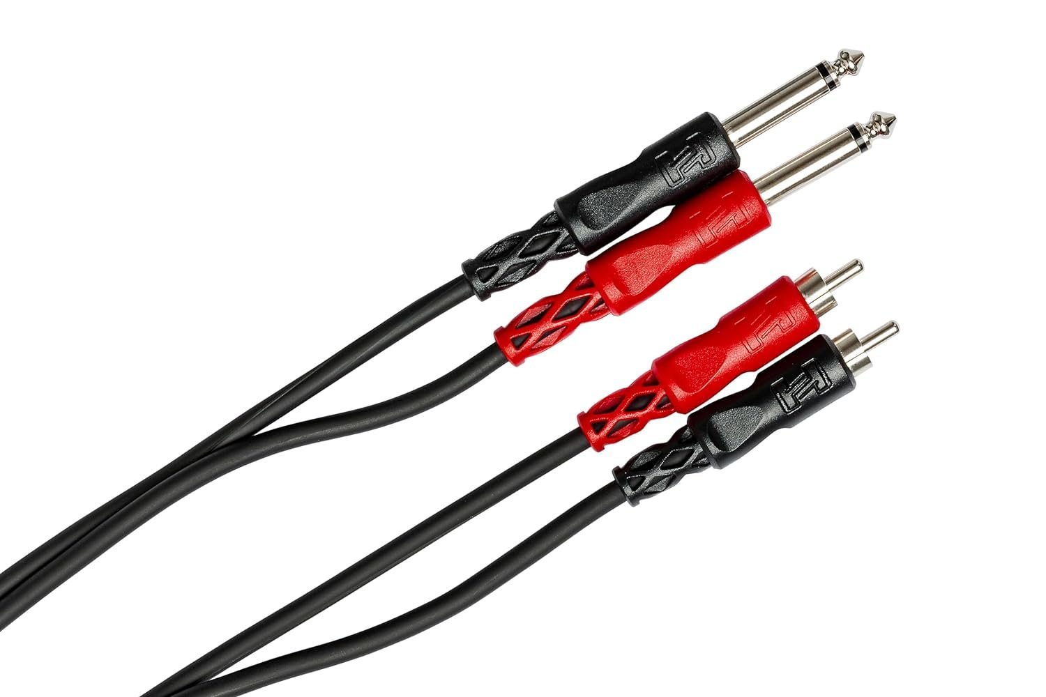 Hosa CPR-204 Dual 1/4" TS to Dual RCA Stereo Interconnect Cable, 4 Meters