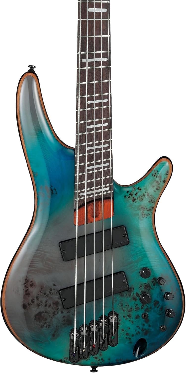 Ibanez Bass Workshop SRMS805 Multi-scale 5-string Bass Guitar - Tropical Seafloor