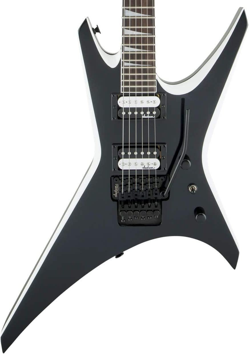 Jackson JS Series Warrior JS32, Amaranth Fingerboard, Black with White Bevels Electric Guitar