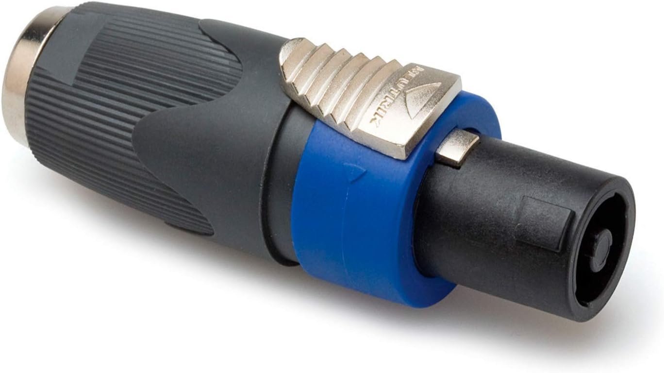 Hosa NA4LJX Neutrik Speaker Adaptor, 1/4 in TS to speakON