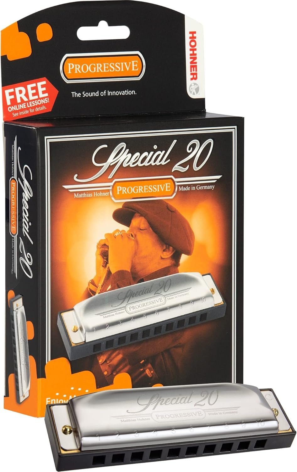 Hohner Special 20 Diatonic Harmonica, C-major - Professional, Responsive Reeds, Injection Molded Plastic Comb with Projecting Mouthpiece