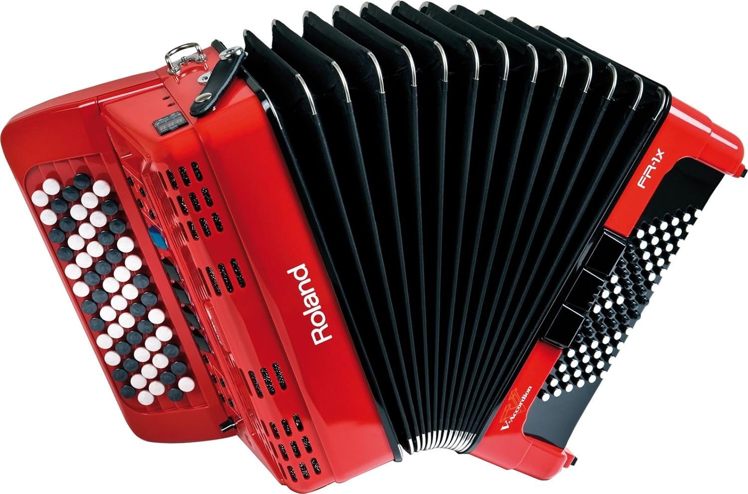 Roland FR-1XB Premium V-Accordion Lite with 62 Buttons and Speakers, Red
