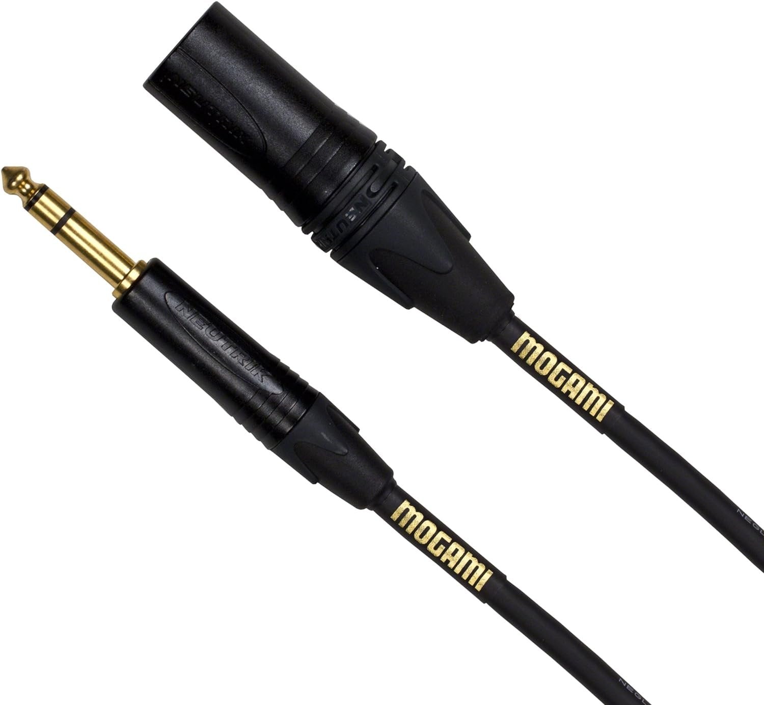Mogami Gold TRS-XLRM-20 Balanced Audio Adapter Cable, 1/4" TRS Male Plug to XLR-Male, Gold Contacts, Straight Connectors, 20 Foot.