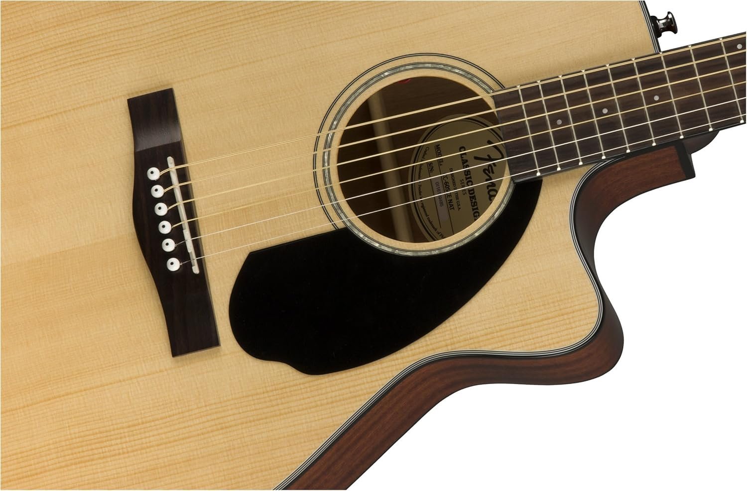 Fender CC-60SCE Concert Cutaway Acoustic Guitar, with 2-Year Warranty, Natural