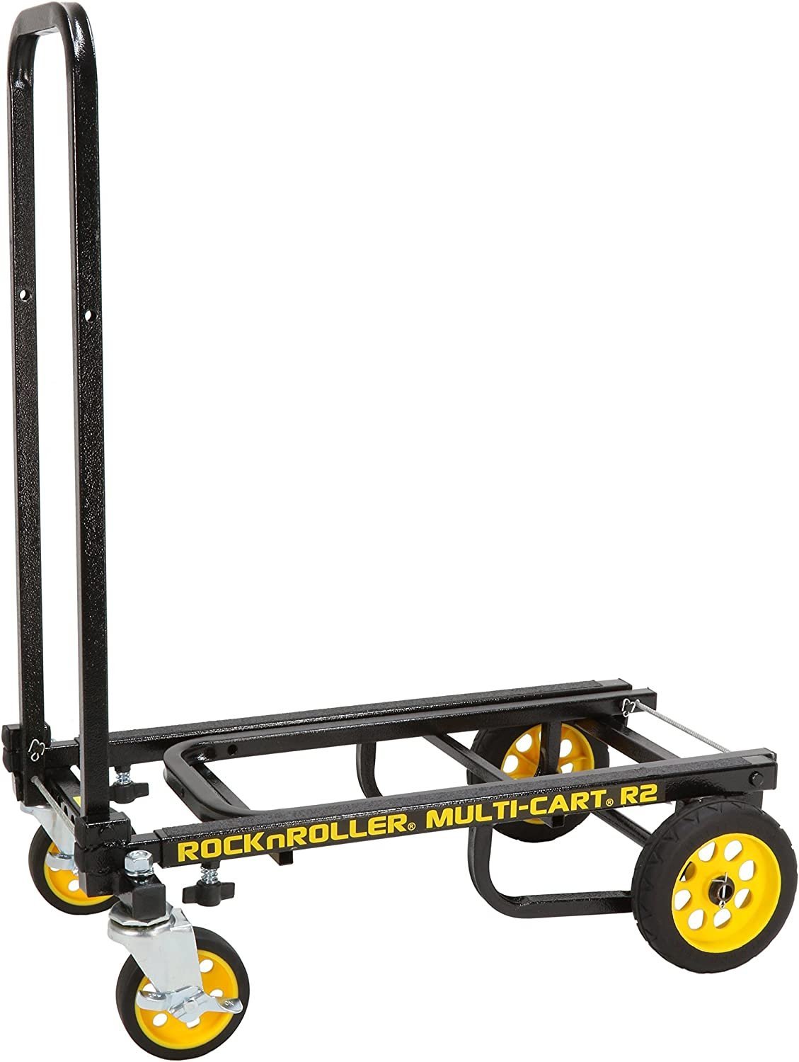 Rock-N-Roller R2RT (Micro) 8-in-1 Folding Multi-Cart/Hand Truck/Dolly/Platform Cart/26" to 39" Telescoping Frame/350 lbs. Load Capacity, Black