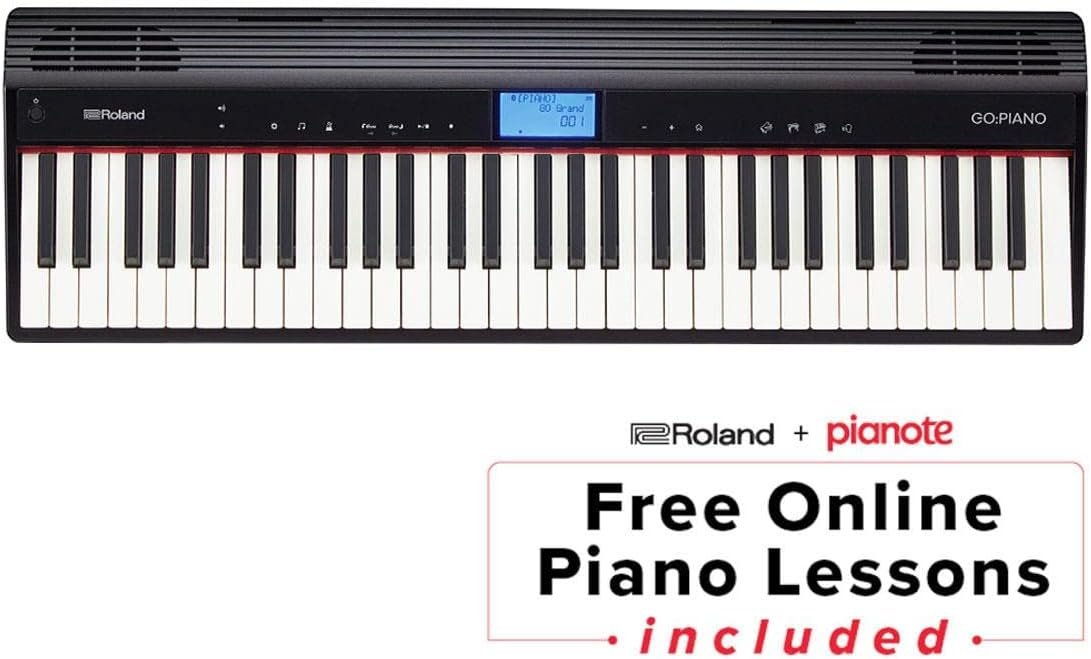 Roland GO:PIANO 61-key Digital Piano Keyboard with Integrated Bluetooth Speakers (GO-61P)