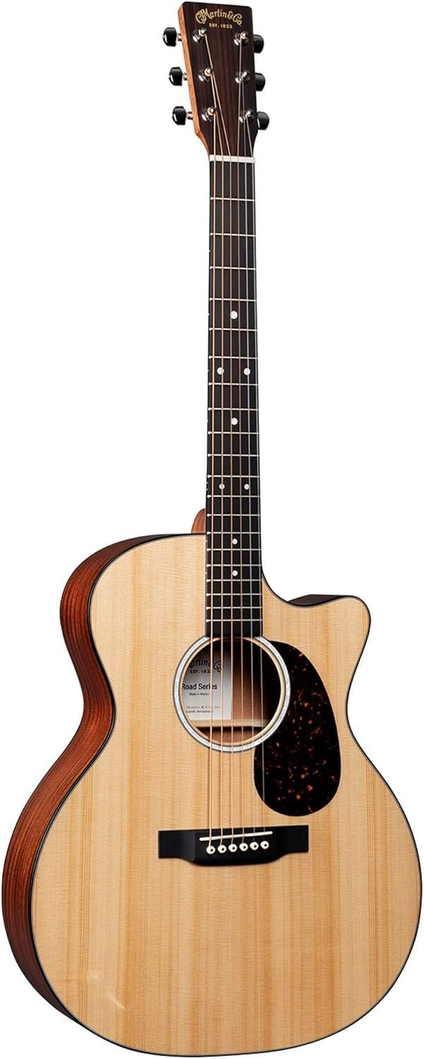 Martin Guitar Road Series GPC-11E Acoustic-Electric Guitar with Gig Bag, Sitka Spruce and Sapele Construction, GPC-14 Fret and Performing Artist Neck Shape with High-Performance Taper Natural