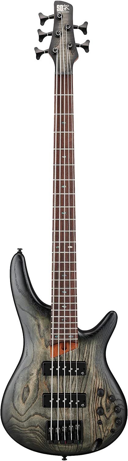 Ibanez SR Standard 5-String Electric Bass Guitar (Black Stained Burst, Right-Hand)