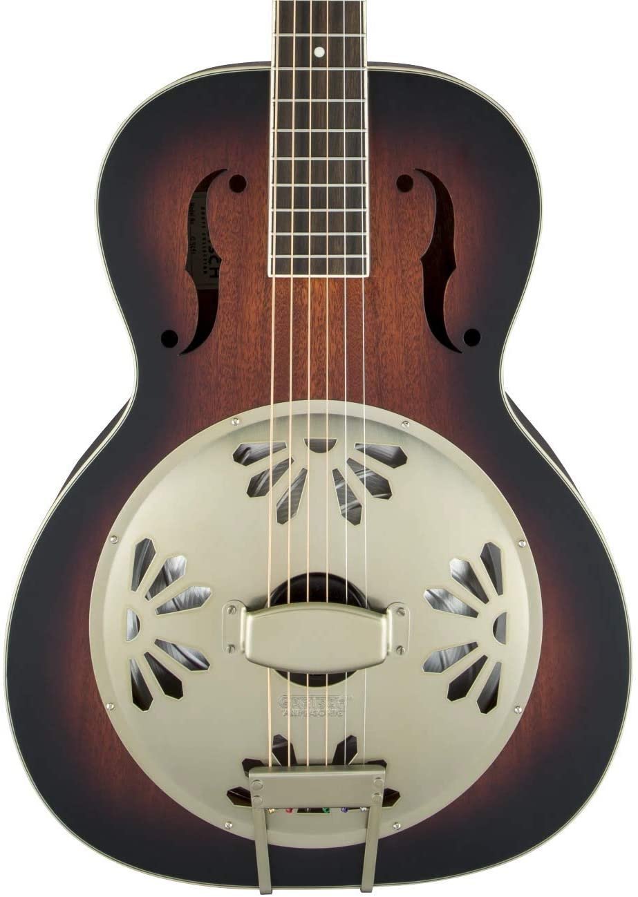 Gretsch G9240 Alligator Mahogany Round Neck Resonator - 2-Color Sunburst, Padauk Fingerboard
