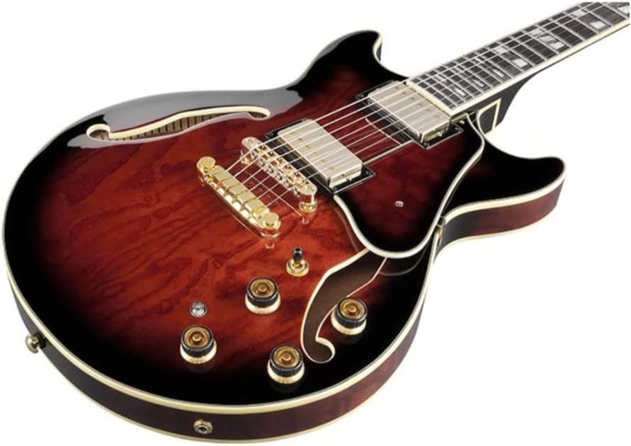 Ibanez AM Artstar 6 String Electric Guitar (Right Hand, Dark Brown Sunburst) with Hardshell Case