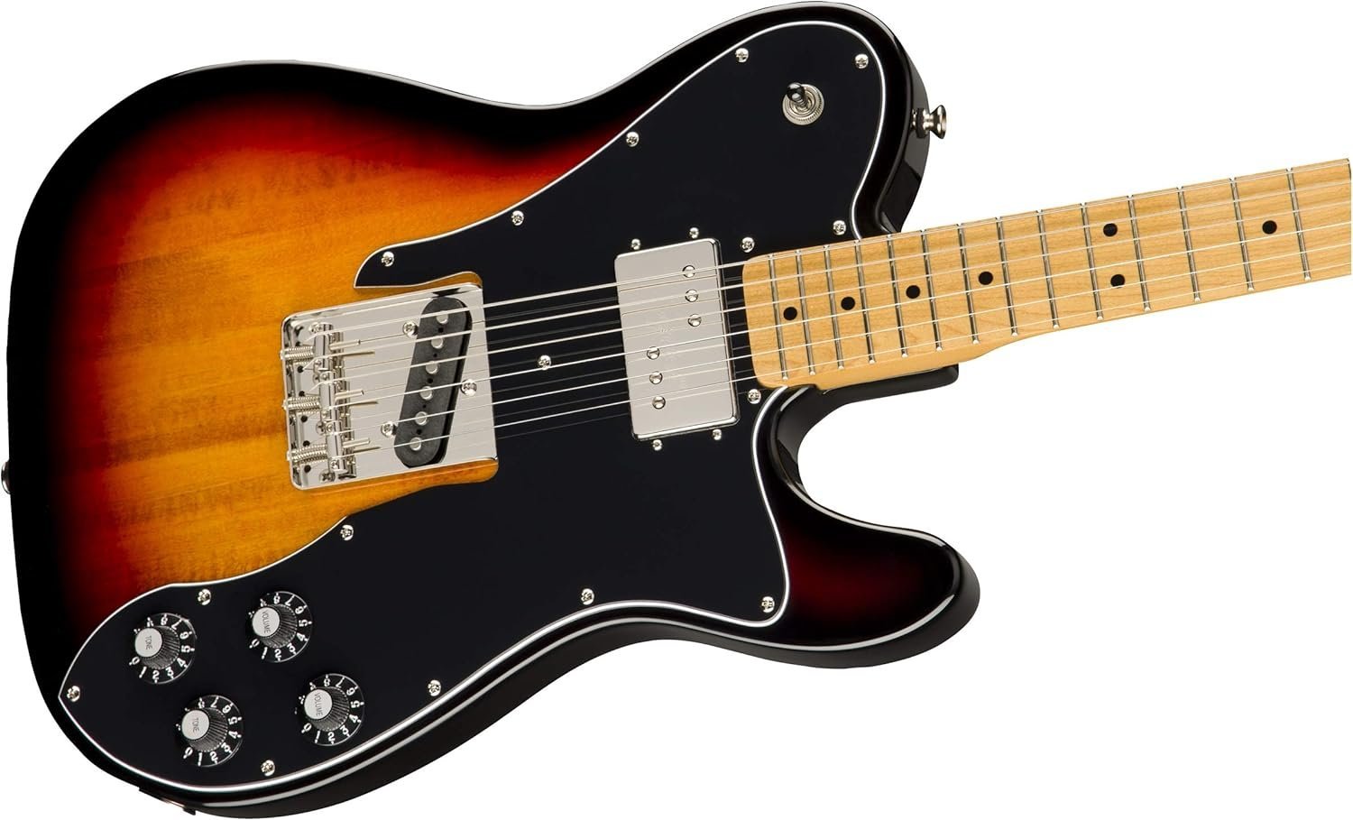 Squier Classic Vibe 70s Custom Telecaster Electric Guitar, with 2-Year Warranty, 3-Color Sunburst, Maple Fingerboard