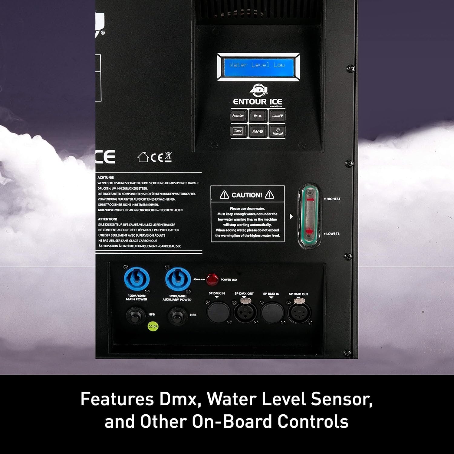 ADJ Entour Ice Professional Low Lying High Density Fog Machine, DMX Control