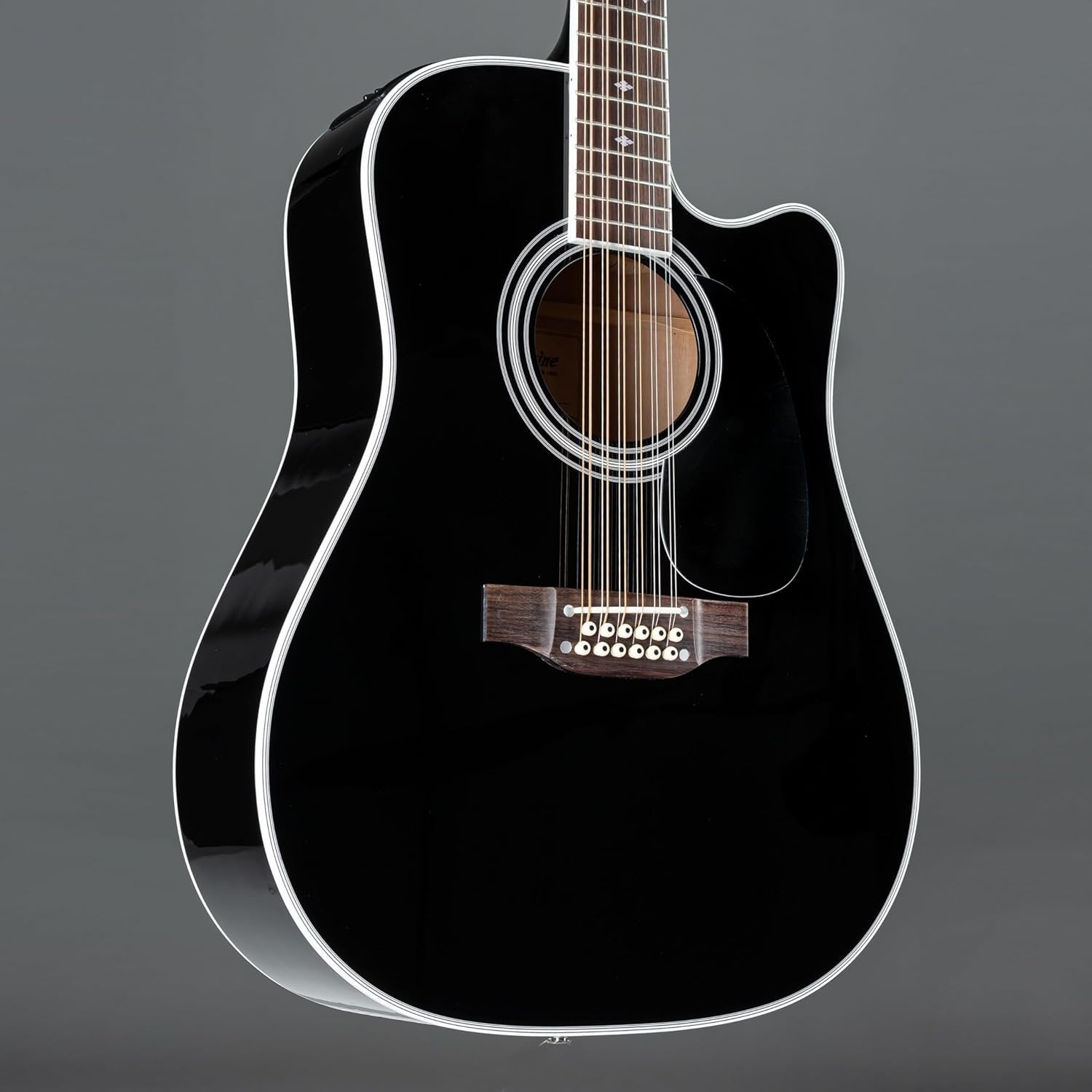 Takamine Legacy JEF381SC Dreadnought 12-string Acoustic-electric Guitar - Black