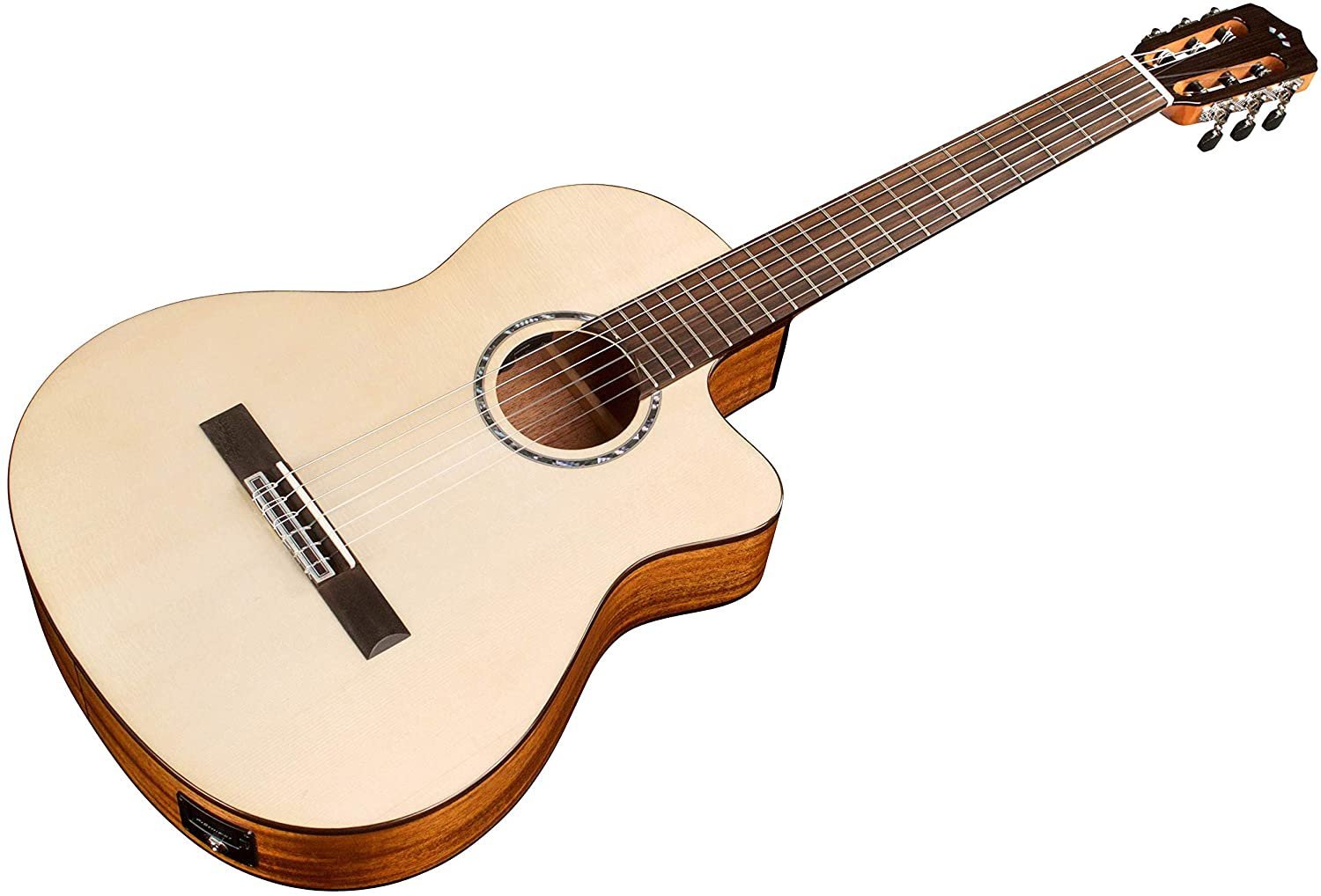 Cordoba Fusion 5 Acoustic-Electric Cutaway Nylon String Guitar, Natural, Fusion Series