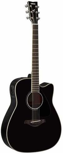 Yamaha FGX830C Solid Top Cutaway Acoustic-Electric Guitar, Rosewood Body, Dreadnought, Black