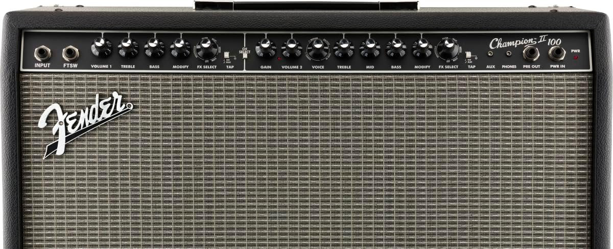 Fender Champion II 100 Guitar Amp, 100 Watts, with 2-Year Warranty, Features 15 Built-In Effects Models