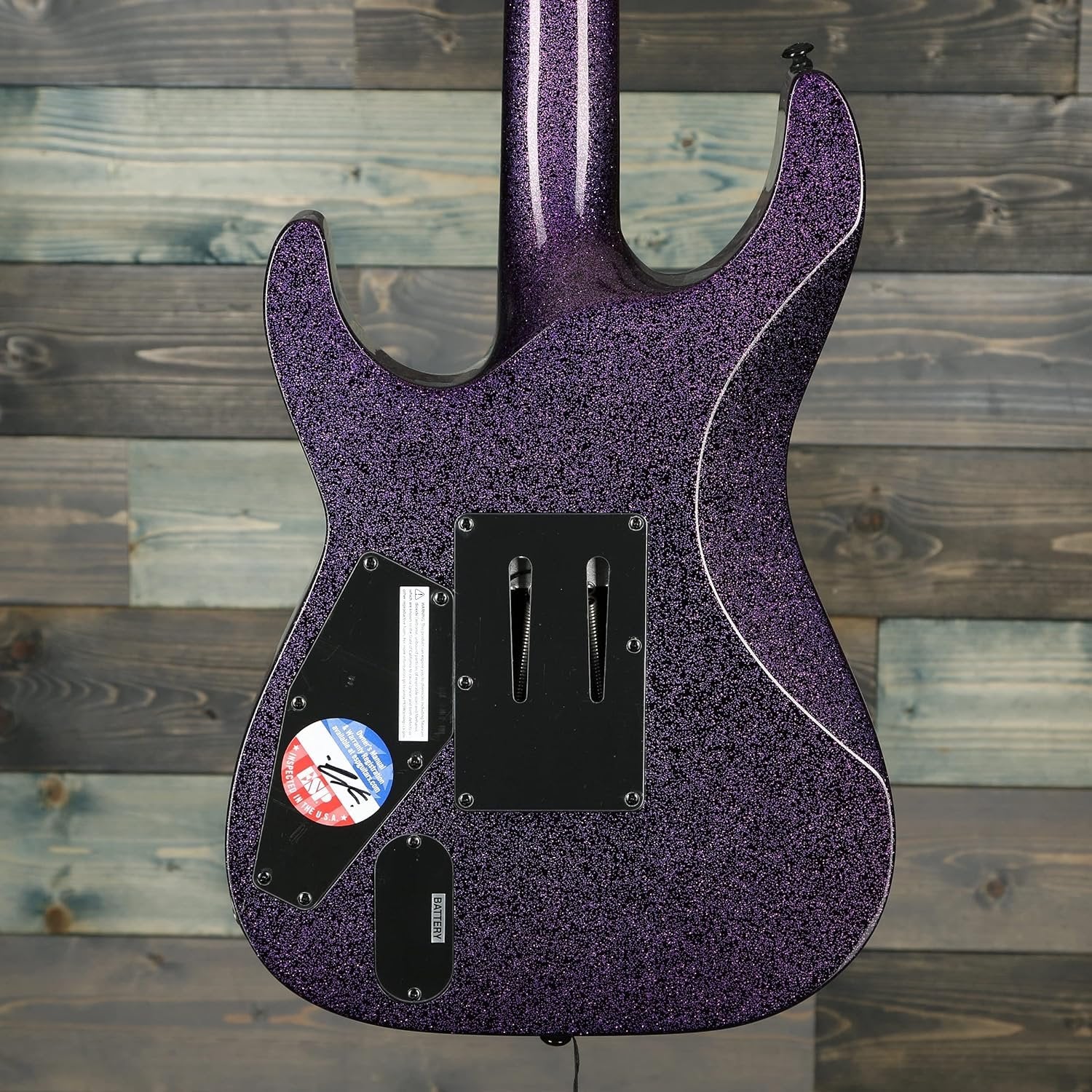 ESP LTD KH-602 Signature Series Kirk Hammett Electric Guitar with Case, Purple Sparkle