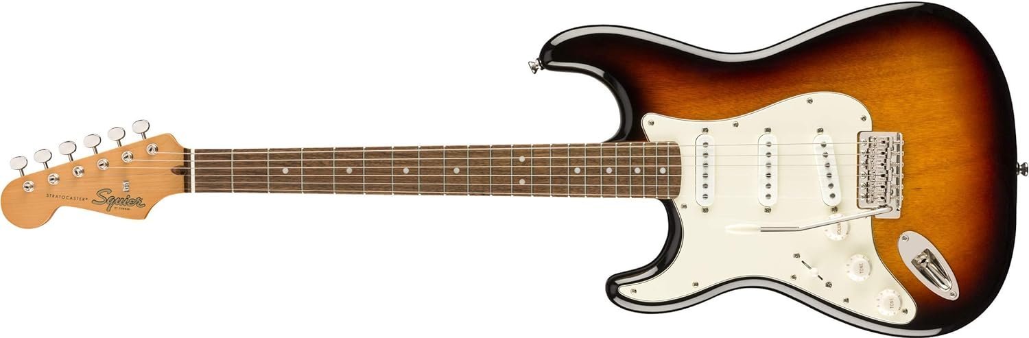 Squier Classic Vibe 60s Stratocaster Electric Guitar, with 2-Year Warranty, 3-Color Sunburst, Laurel Fingerboard, Left-Handed