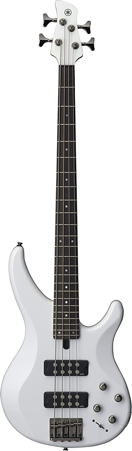 Yamaha 4 String Bass Guitar, Right Handed, White, (TRBX304 WH)